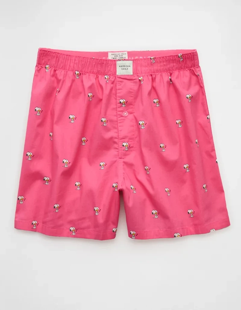AEO Men's Snoopy Valentine's Day Poplin Pocket Boxer Short