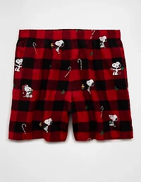 Boxeur en flanelle avec poche Snoopy AEO