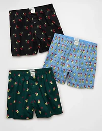 AEO Men's Grinch Stretch Boxer Short 3-Pack