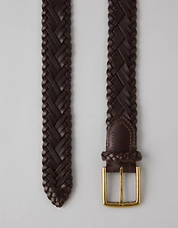 Ceinture en cuir tressée AE