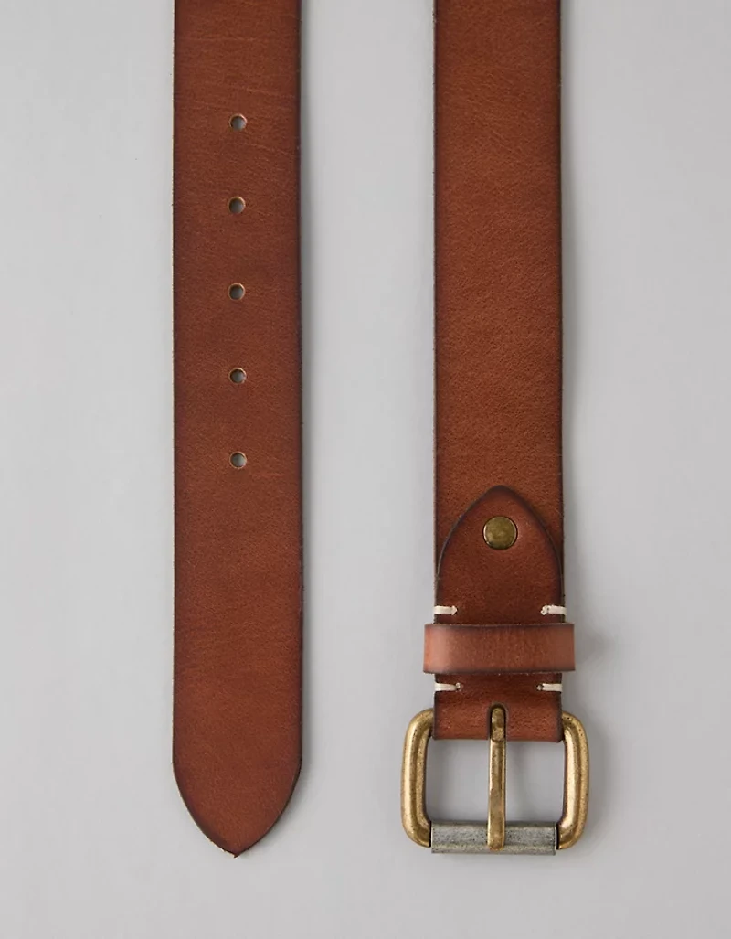 Ceinture en cuir poli AE