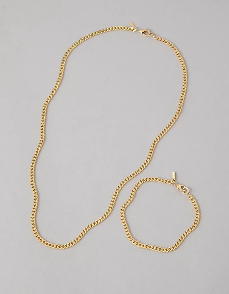 Ensemble avec duo bracelet et collier AEO