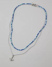 AE Anchor Pendant Necklace 2-Pack