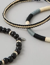AE Beaded & Braided Bracelet 3-Pack