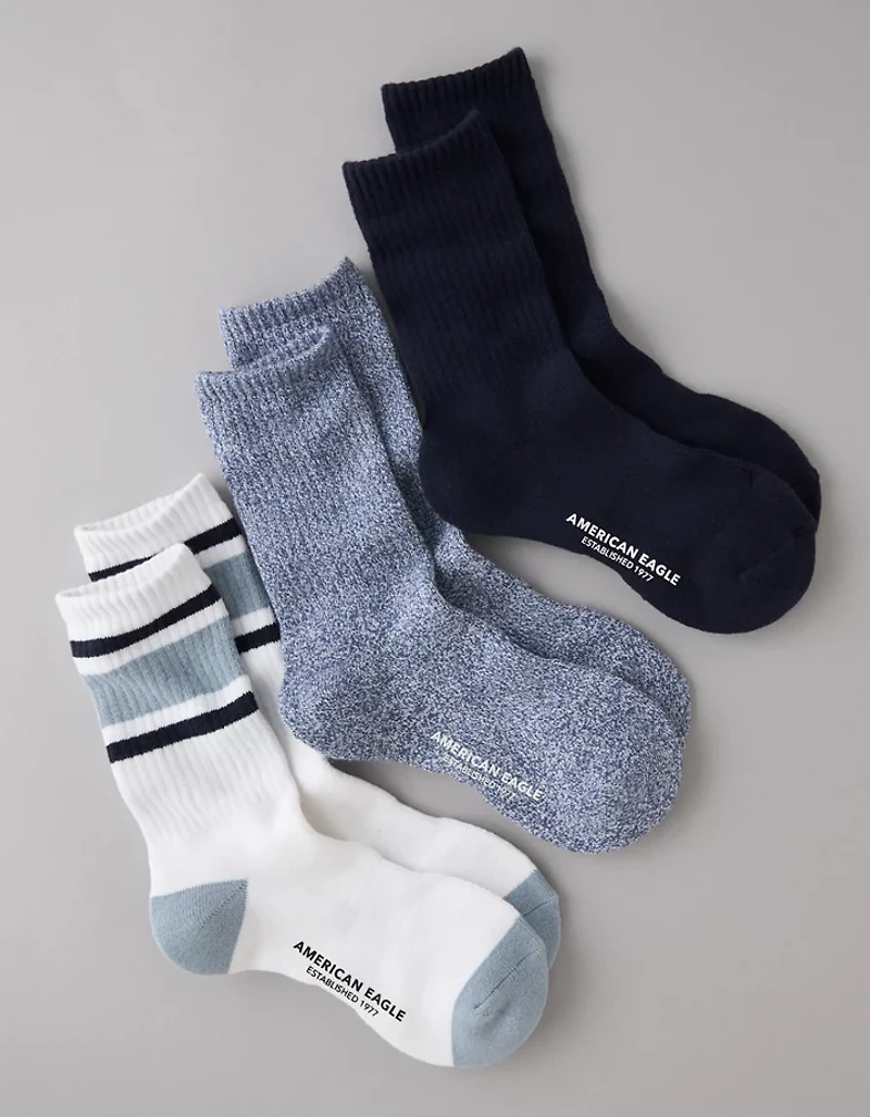 AE Laidback Luxe Terry Crew Socks 3-Pack