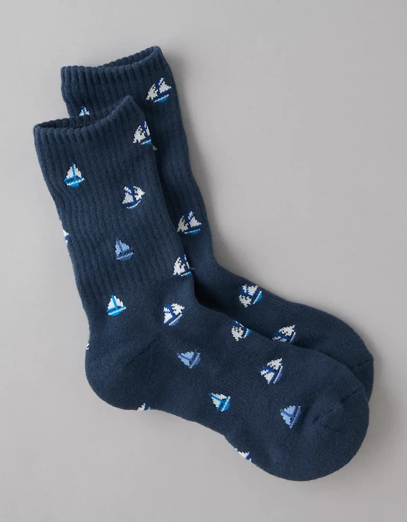 AE Graphic Terry Crew Socks