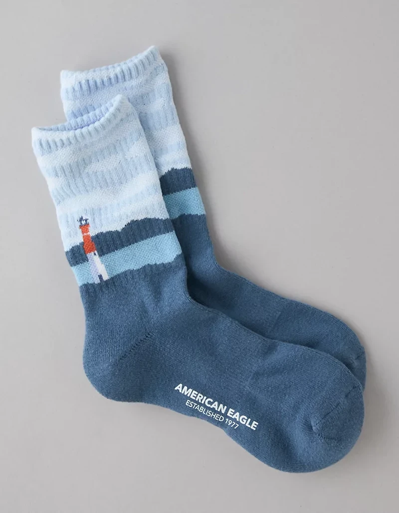 AE Graphic Terry Crew Socks