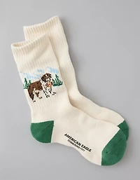 AE Graphic Terry Crew Socks