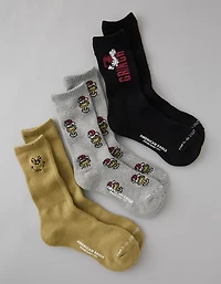 Emballage de trois paires mi-chaussettes Le Grincheux AE