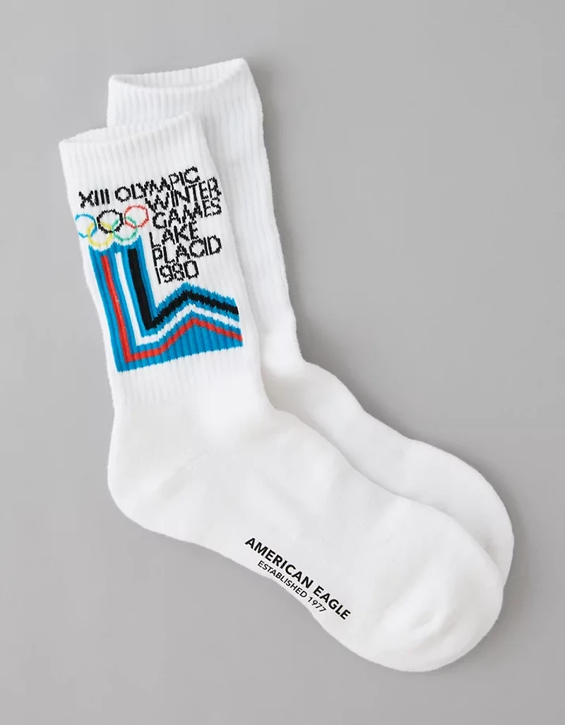 AE Lake Placid Winter Olympics Crew Socks