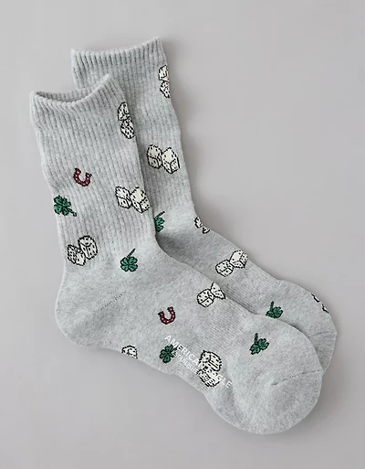 AE St. Patrick's Day Terry Crew Socks