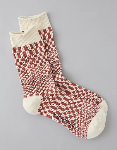 AE Micro Check Crew Socks