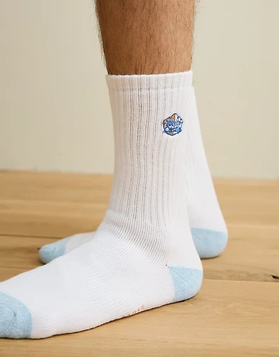 AE White Castle Crew Socks