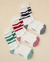 AE Retro Stripe Crew Socks 3-Pack