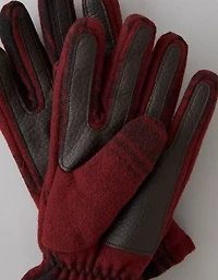 Gants en flanelle à carreaux AE