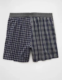 AEO Men's Plaid Stretch Poplin Boxer Short