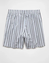 Caleçon boxeur à poche en popeline rayée pour hommes AEO