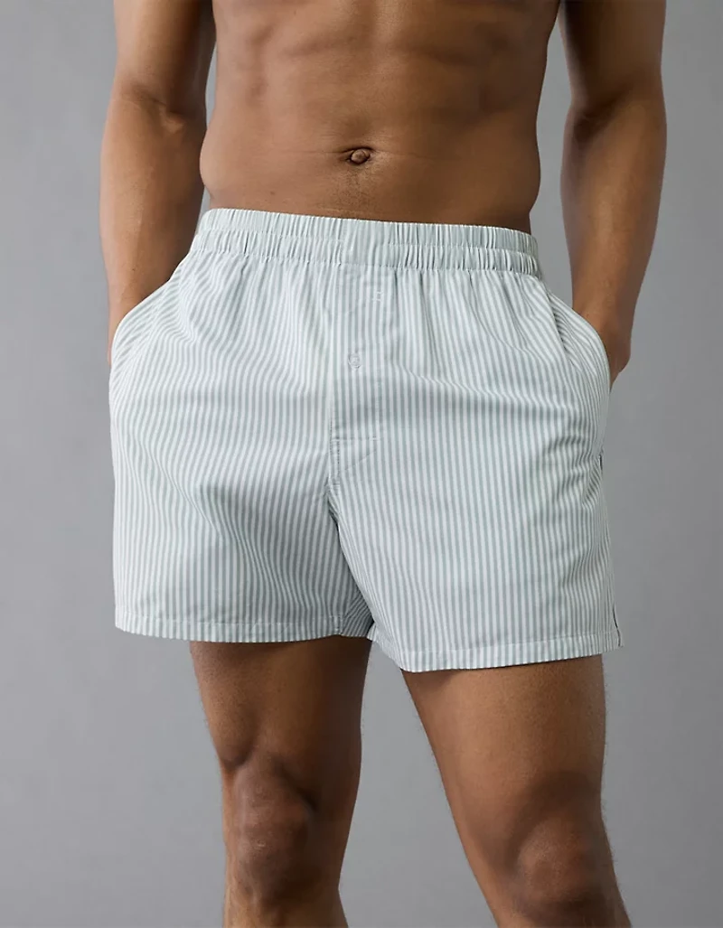 AEO Men's Striped Poplin Pocket Boxer Short