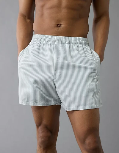 AEO Men's Striped Poplin Pocket Boxer Short