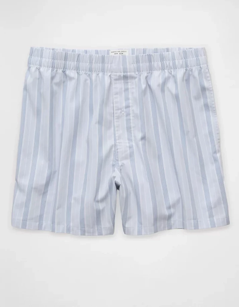 AEO Men's Striped Poplin Pocket Boxer Short