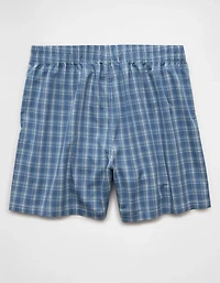 Caleçon boxeur à poche en popeline carreaux pour hommes AEO