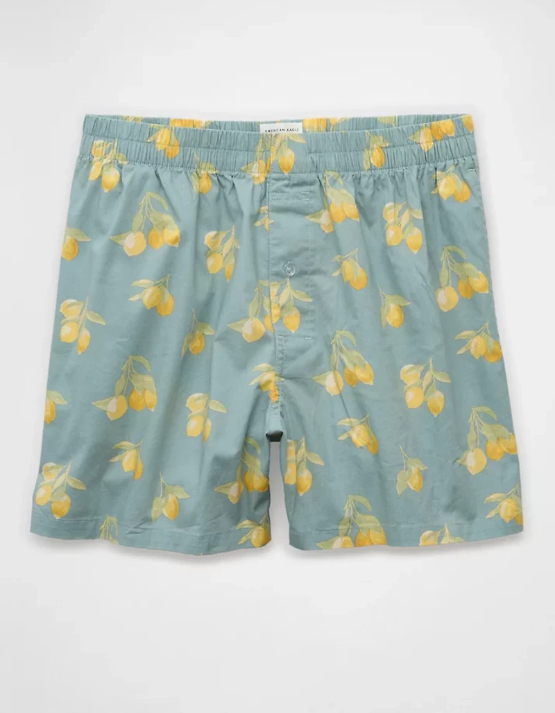 AEO Men's Lemons Poplin Pocket Boxer Short