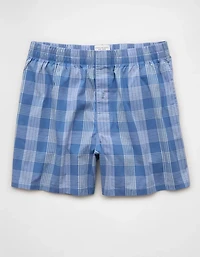 AEO Men's Poplin Plaid Classic Pocket Boxer Short