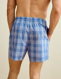 AEO Men's Poplin Plaid Classic Pocket Boxer Short