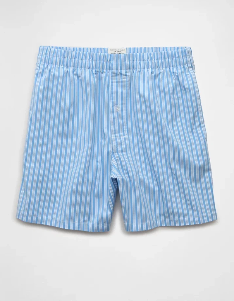 AEO Men's Striped Poplin Pocket Boxer Short