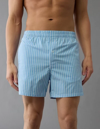 AEO Men's Striped Poplin Pocket Boxer Short