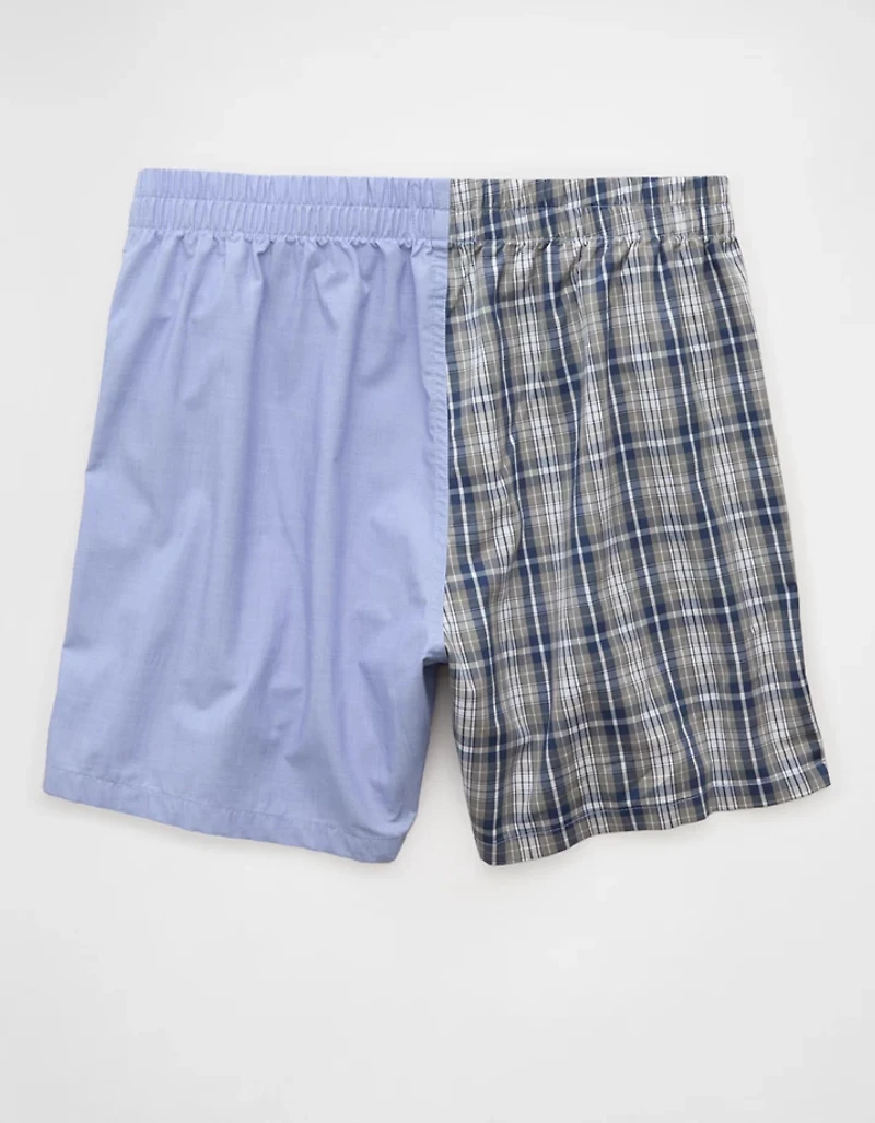 AEO Men's Plaid Stretch Poplin Pocket Boxer Short