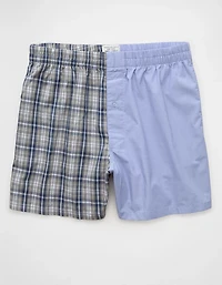 AEO Men's Plaid Stretch Poplin Pocket Boxer Short