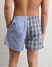 AEO Men's Plaid Stretch Poplin Pocket Boxer Short
