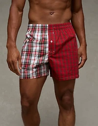 AEO Men's Plaid Stretch Poplin Pocket Boxer