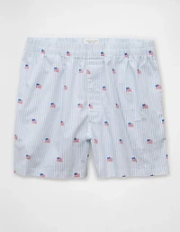 AEO Men's USA Flag Poplin Pocket Boxer Short