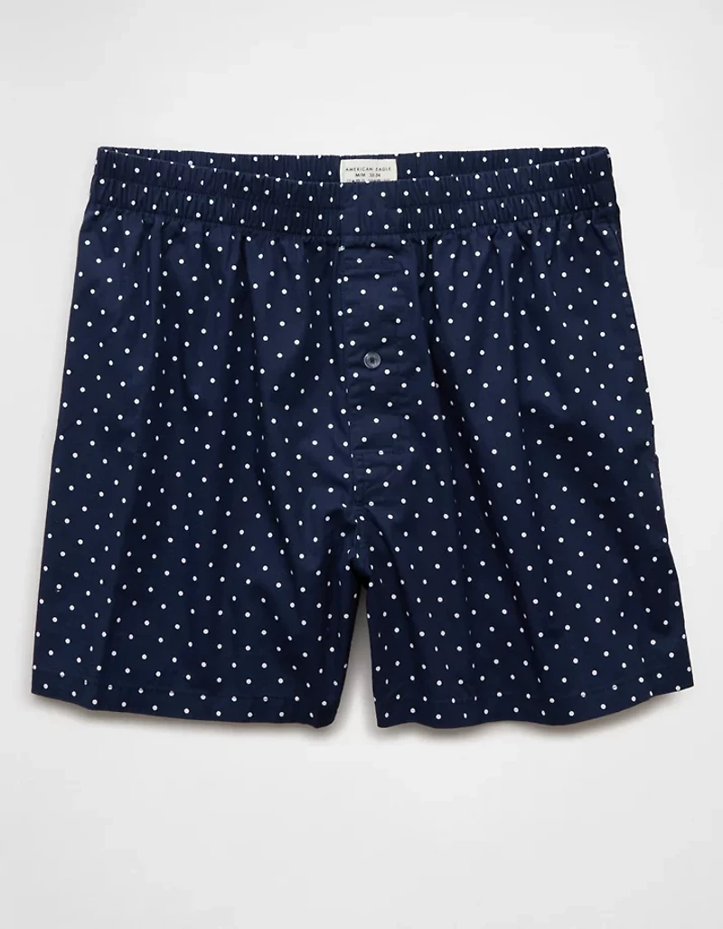 Caleçon boxeur à poche en popeline pois pour hommes AEO