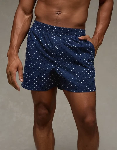 AEO Men's Polka Dots Poplin Pocket Boxer Short