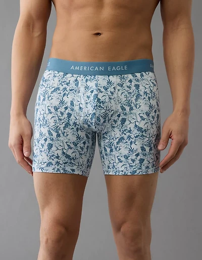 Caleçon boxeur ajusté classique de 6 po motif floral pour hommes AEO