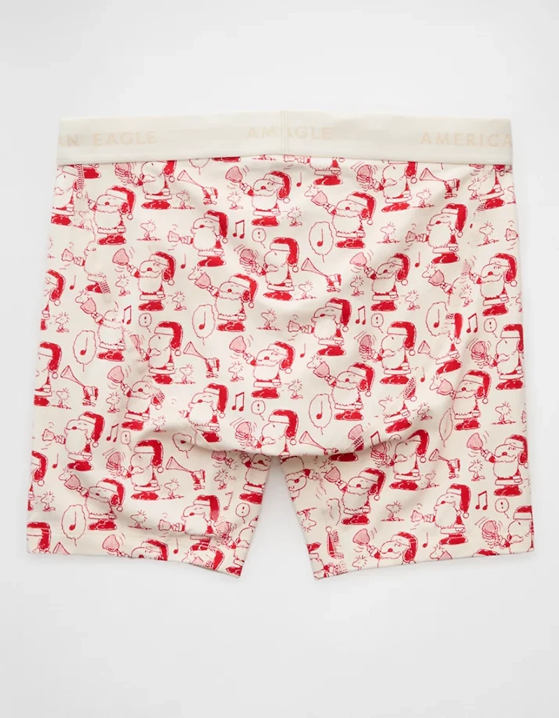 Caleçon boxeur ajusté classique de 6 po USA Snoopy père Noël pour hommes AEO
