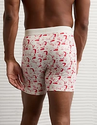 Caleçon boxeur ajusté classique de 6 po USA Snoopy père Noël pour hommes AEO