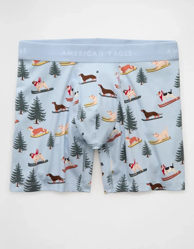 Caleçon boxeur ajusté classique de 6 po chien sur skis pour hommes AEO