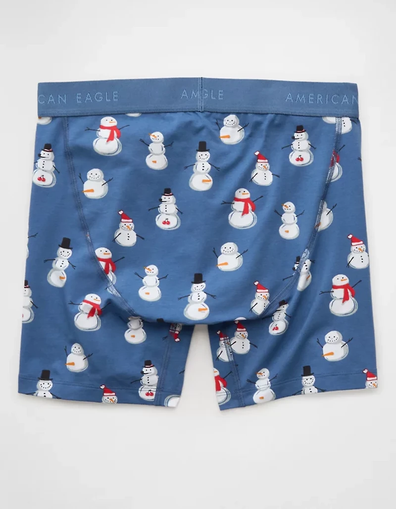 Caleçon boxeur ajusté classique de 6 po vilain bonhomme neige pour hommes AEO