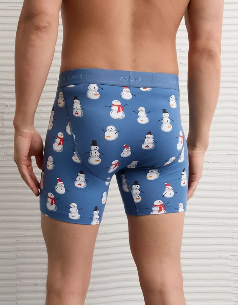 Caleçon boxeur ajusté classique de 6 po vilain bonhomme neige pour hommes AEO