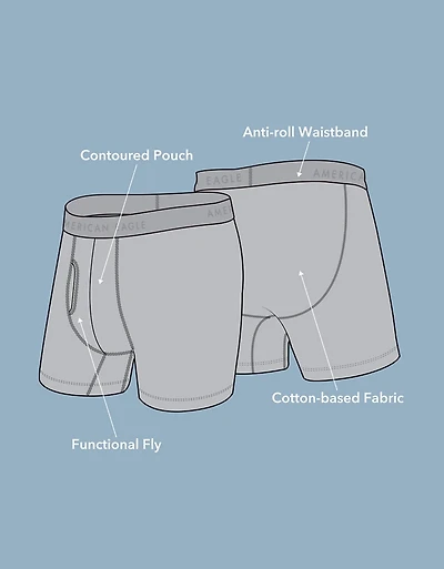 AEO Men's 6" Classic Striped Boxer Brief