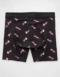 Caleçon boxeur ajusté classique de 6 po père Noël aubergine pour hommes AEO