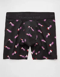 Caleçon boxeur ajusté classique de 6 po père Noël aubergine pour hommes AEO