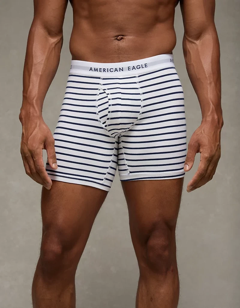 Caleçon boxeur ajusté classique de 6 po rayures pour hommes AEO