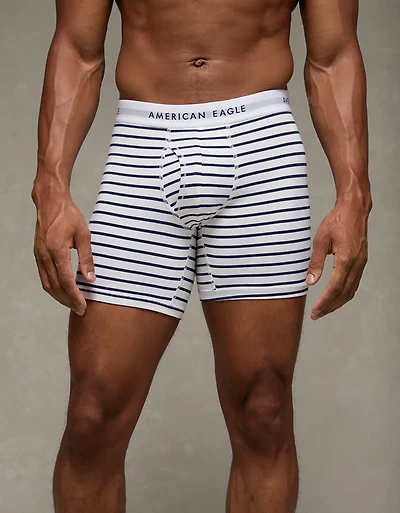 Caleçon boxeur ajusté classique de 6 po rayures pour hommes AEO