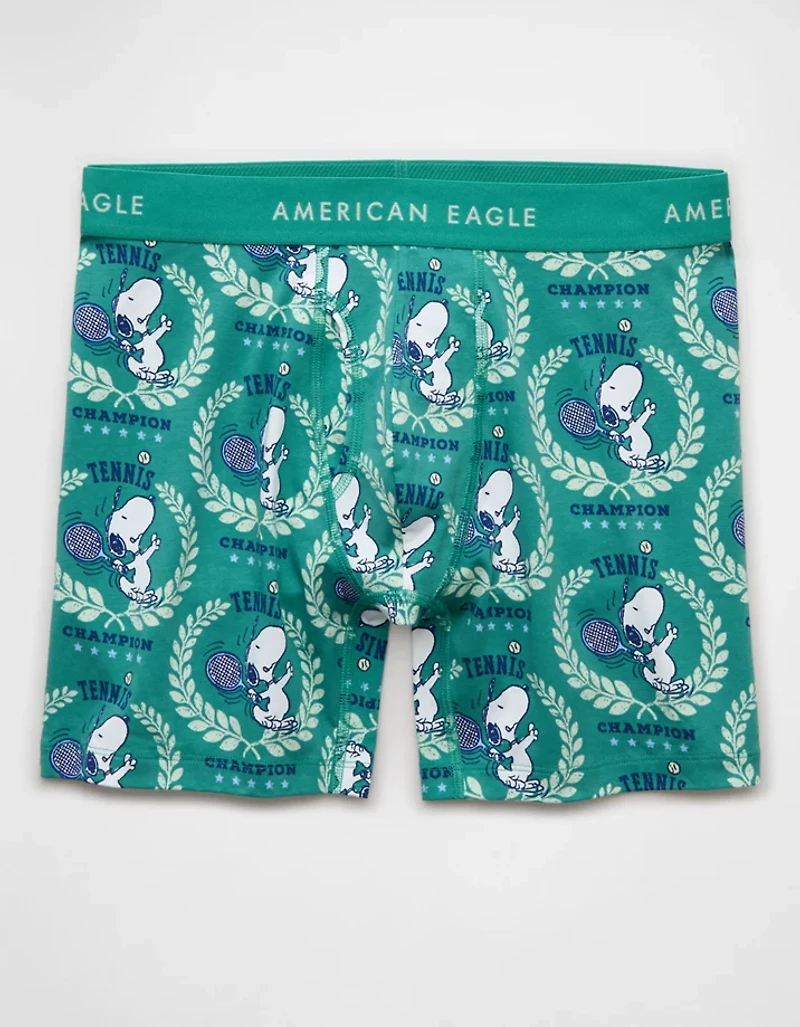 Caleçon boxeur ajusté classique de 6 po Snoopy jouant au tennis pour hommes AEO