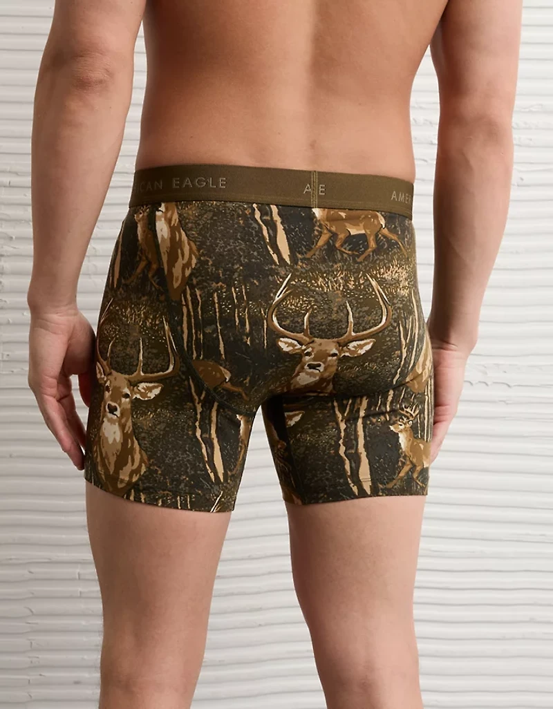 Caleçon boxeur ajusté classique de 6 po camouflage et cerf pour hommes AEO